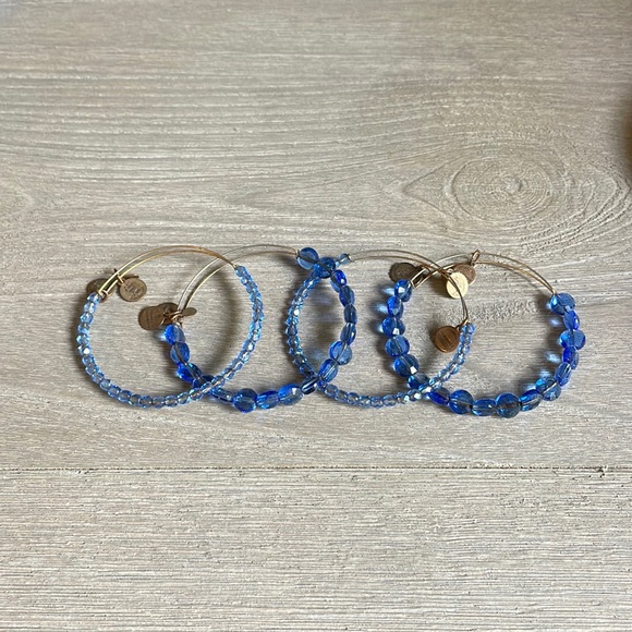 Alex & Ani bracelets - set of 4, blue. - Picture 1 of 5